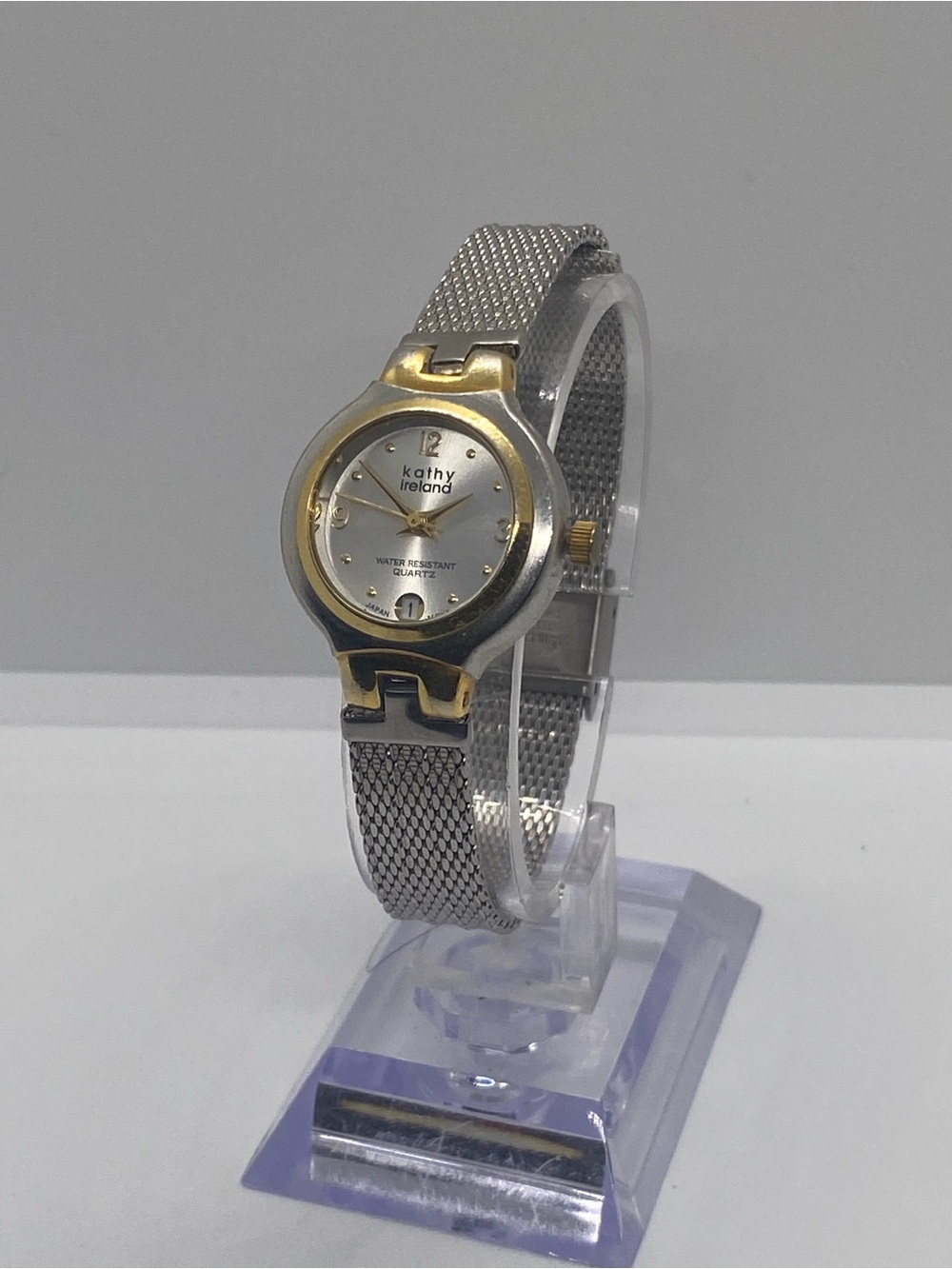 Kathy Ireland Two-Tone Silver and Gold Watch
